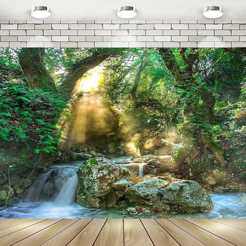 Nature Forest Scenery Room Mural Happy Birthday Party Photography Backdrop Background Banner Decoration