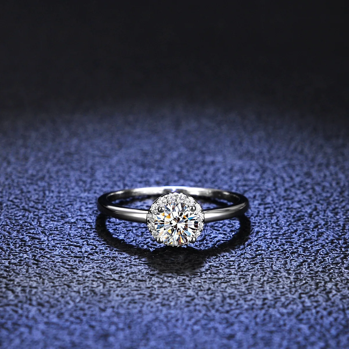 Lumira 0.5 carat Moissanite Ring for Women Round Wrapped Sparkling Diamond Ins Platinum PT950 Tail Ring Fine Jewelry Gifts