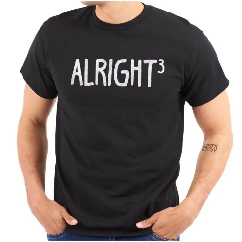 Funny Sarcastic Joke Alright Cubed Humor Womens or Mens Crewneck T Shirt Tee