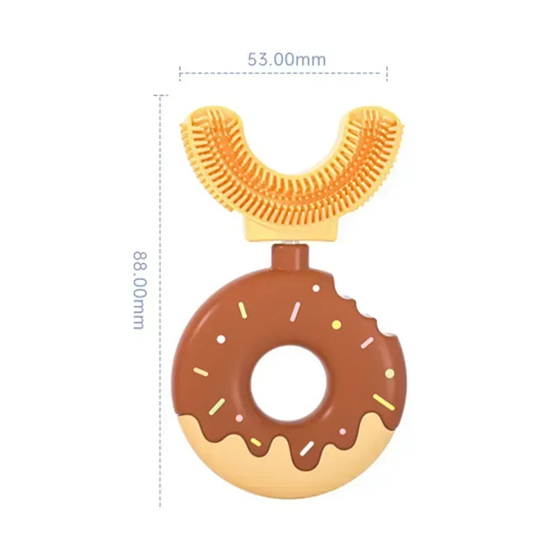 Manual Escova de Dentes Infantil, 360 Graus, Em Forma de U, Silicone, Limpo, Higiene Oral, Lactente Infantil, Mordedores Recém-nascidos