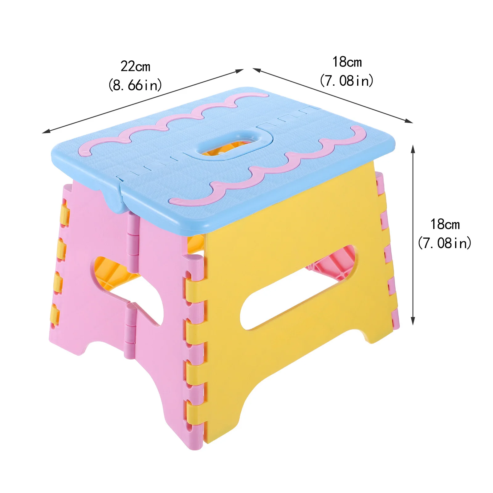 1Pcs Portable Folding Step Stool Plastic Foldable Stool for Kitchen Bathroom Outdoor Camping Fishing Use