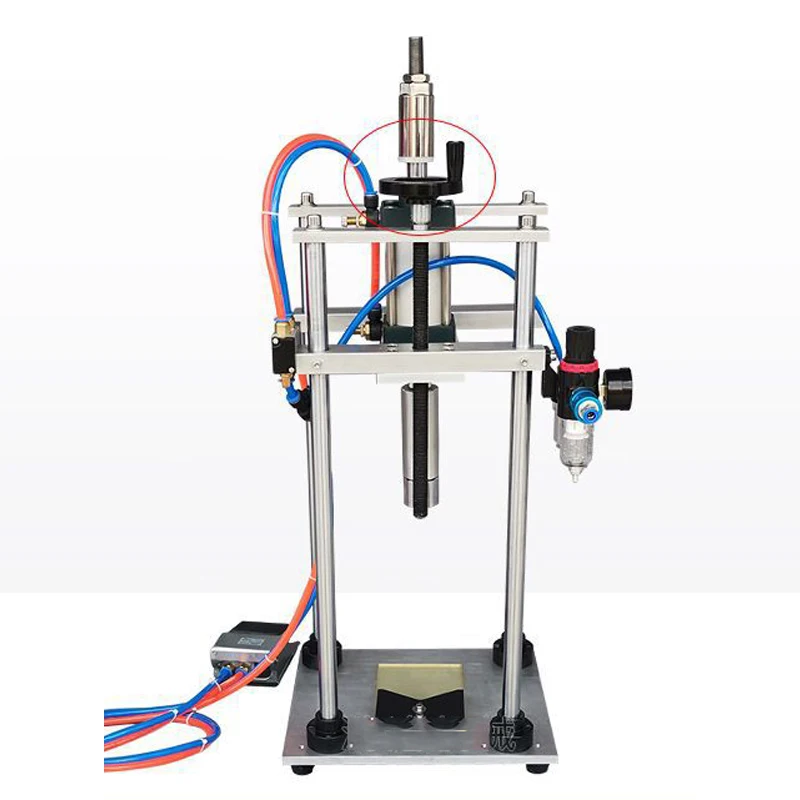 空気圧デスクトップオイルボトルキャップキャッピングマシンエッセンシャルボトルビールボトルキャッピングマシンソーダボトルキャップキャッピングマシン