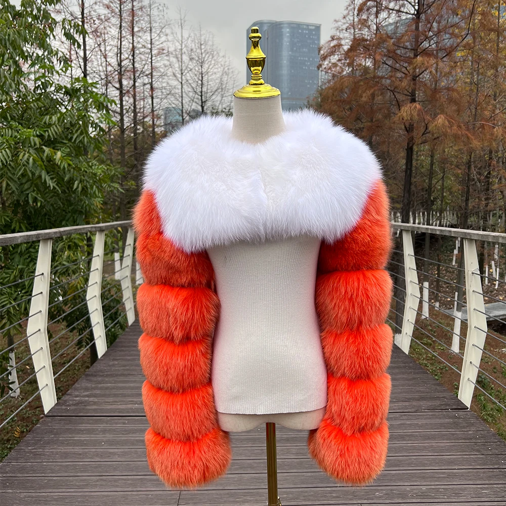 

2023 winter ladies new design luxury fox fur stoles women winter top nice quality fox fur coat girls fashion fox fur jacket