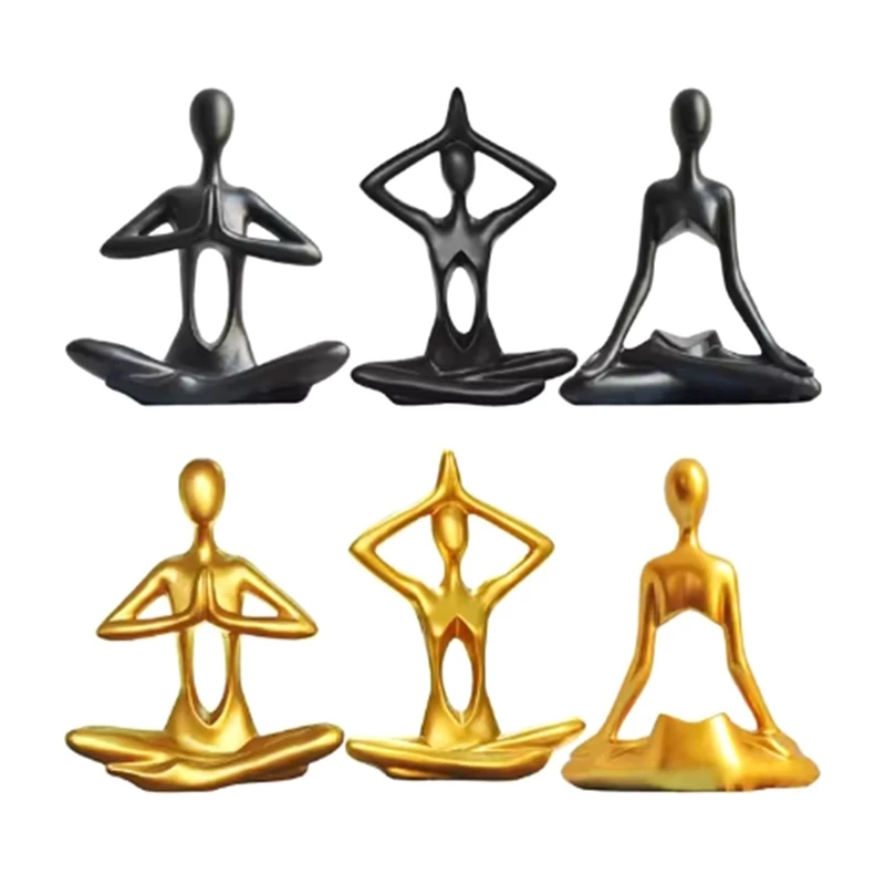 

Yoga Figurine Desktop Yoga Statue Yoga Figurine Set Resin Statues For Home Office Decor Desktop Ornaments