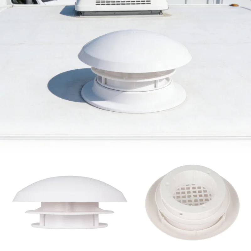 

Waterproof RV Roof Ventilation Cap White Plastic Mushroom Shape Air Vent Cover For Motorhome & Trailer Accessories