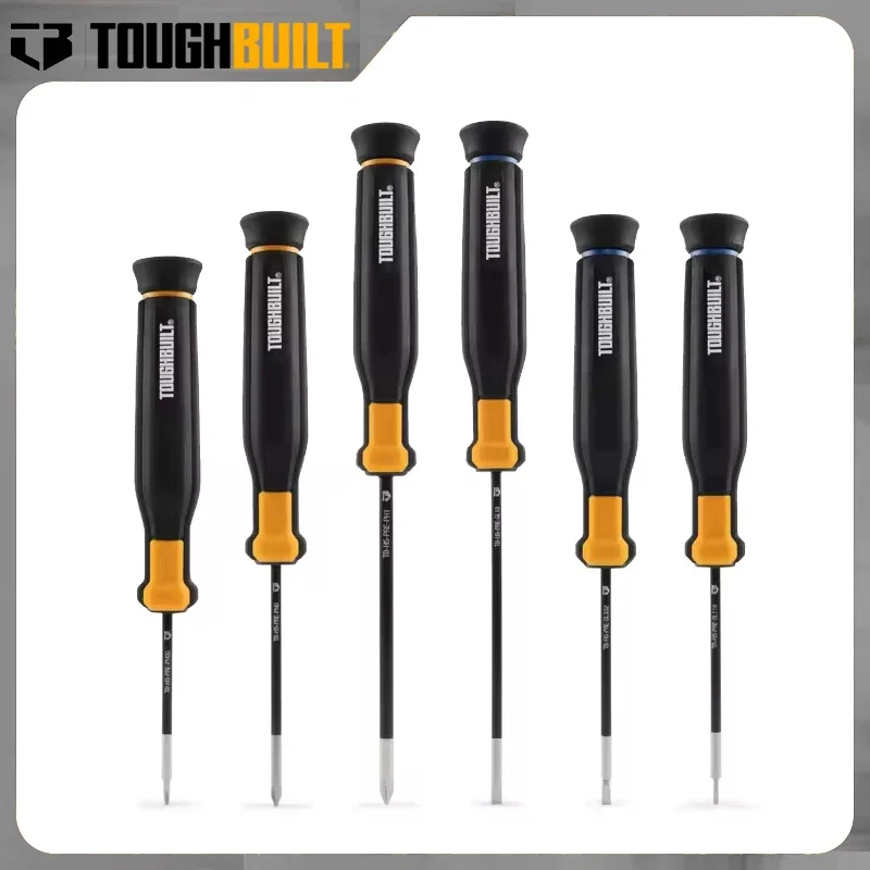 TOUGHBUILT TB-H5S6-PRE Precision Screwdriver Set 6PCS Versatile Storage Bag Effortless Grip Large Torque Hand Tools