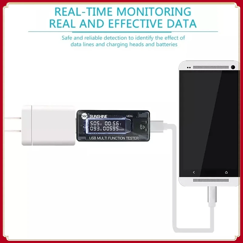 

USB-тестер Sunshine, детектор зарядного устройства, мобильный вольтметр, амперметр, детектор напряжения, зарядка от тока