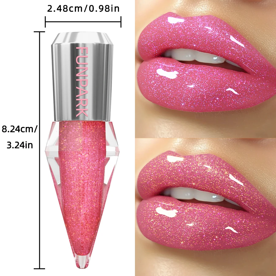 8 ألوان ترطيب الماس لامع بريق ملمع الشفاه ماكياج تألق بريق السائل أحمر الشفاه لؤلؤة الشفاه تينت مثير الشفاه الصقيل