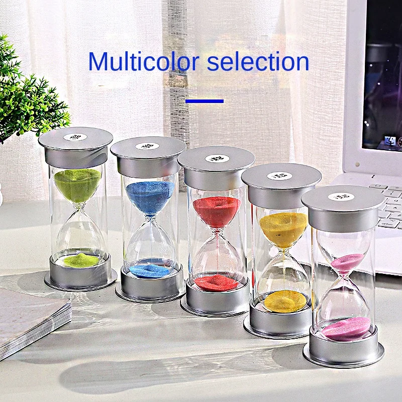 Silver Anti-fall Safety Hourglass Timer 1020/30/60 Minutes Students Timed Girls' Birthday Gifts Hour Glass Sand Timer