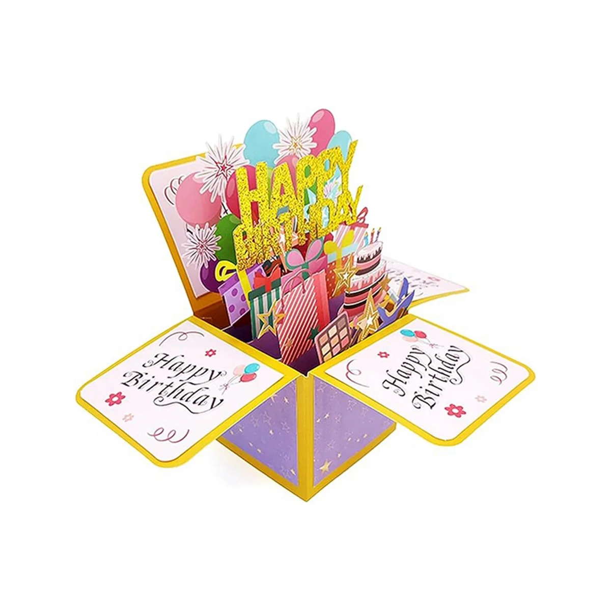 Birthday Greeting Card Three-Dimensional Birthday Greeting Card Hollow Birthday Letter Card Birthday Gift for Children