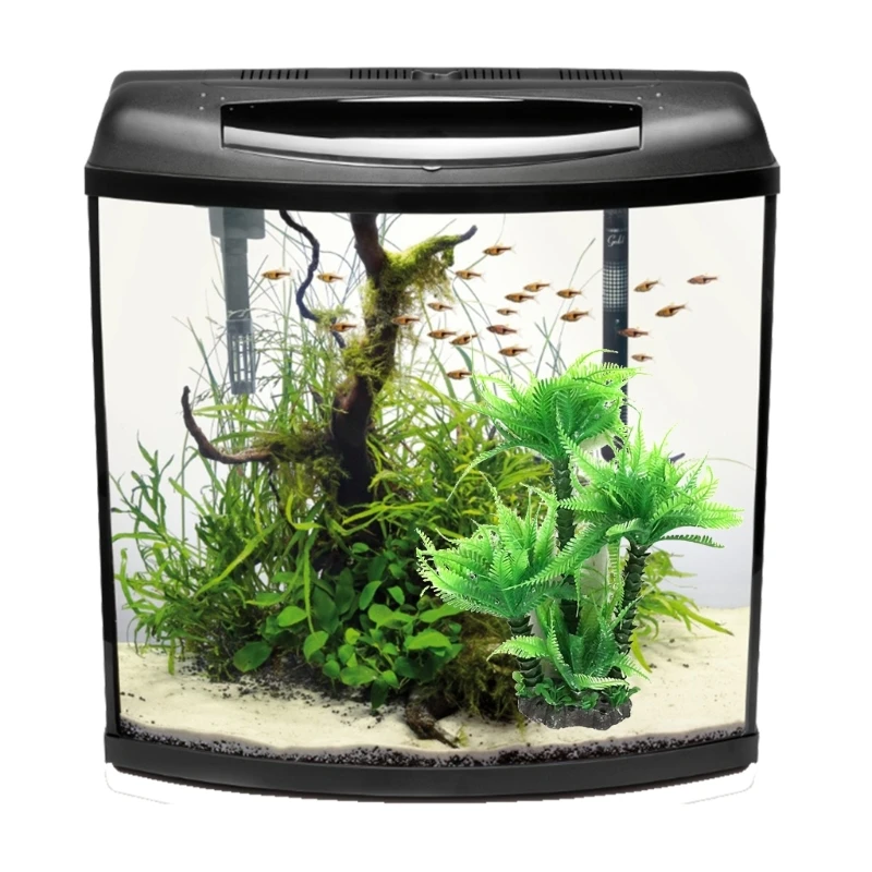Aquarium Fish Artificial Coconuts Tree Plant Ornament Landscape Decors Dropsale