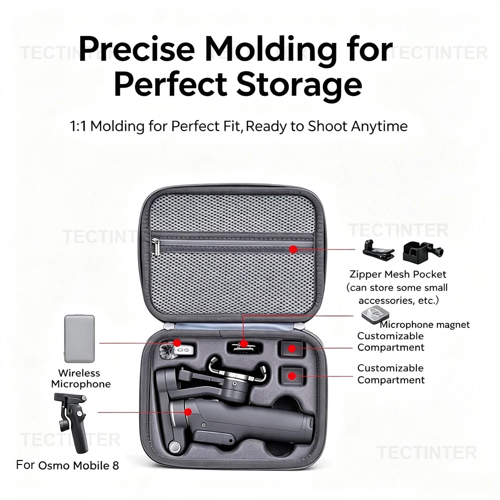 For DJI Osmo Mobile 8 Portable Storage Box Bag For DJI Osmo Mobile 8 Handheld Gimbal Travel Handbag Carrying Case Accessories