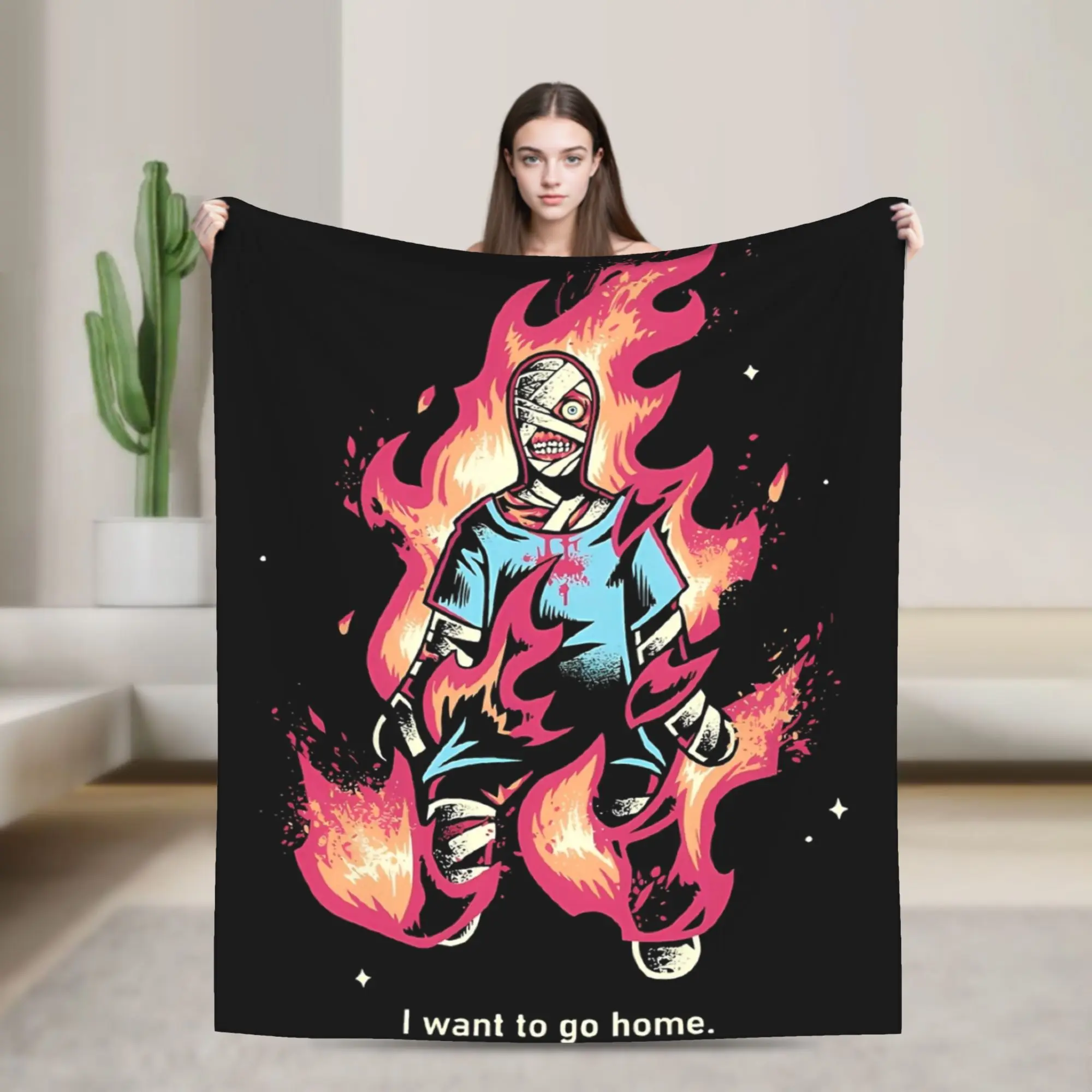 Psychological Horror Adventure Indie Game Mouthwashing  Blanket Fleece  Thin Throw Blanket for Car Sofa Couch Bed Rug