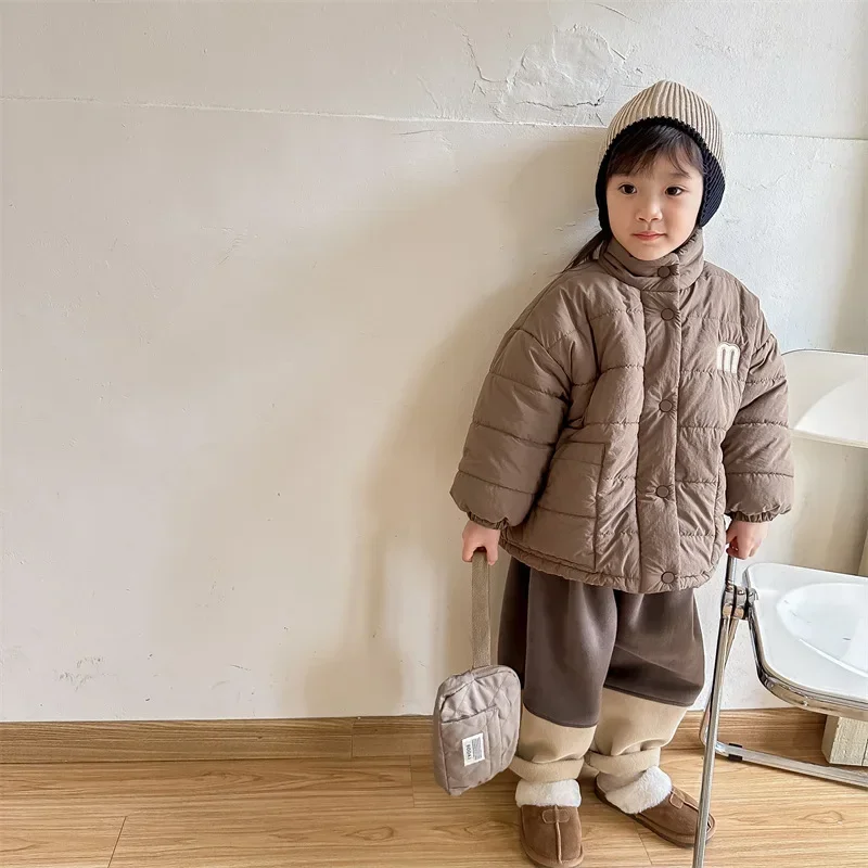 Kid Pants 2023 Children Autumn and Winter Children Korean Fleece Casual Pants Girls Autumn Boys Winter Sweatpants