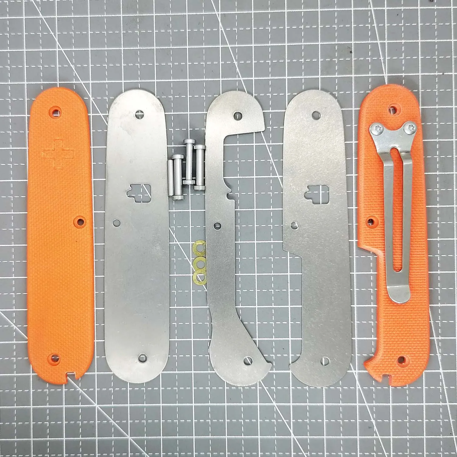 Imagem -05 - Custom Made G10 Modificar Escalas 91 mm Canivete Suíço Victorinox Alça de Modificação para Sak com Clipe de Bolso Par