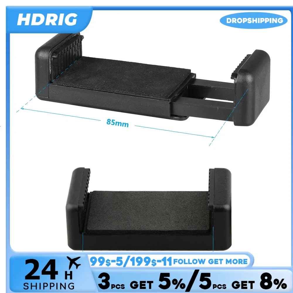 HDRIG-Soporte de Clip sólido para teléfono inteligente, accesorio con puntos de montaje de 1/4 "-20 (2 piezas) para Smartphone