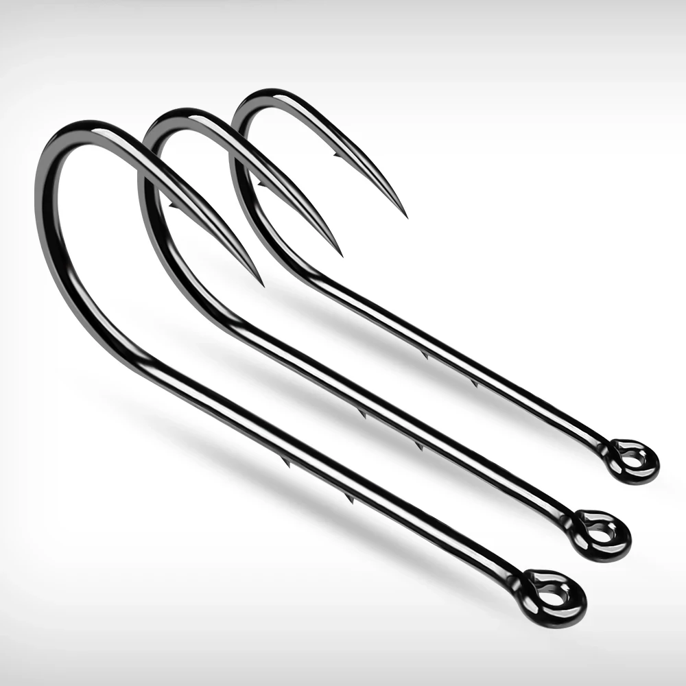 30pcs Baitholder Fishhook Size #1/0-#14 Carp Fishing Hooks Jig Big Barbed Hook High carbon steel salt hooks hook