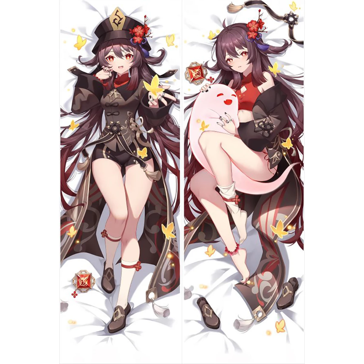 

Genshin Impact Hu Tao Cosplay Otaku Dakimakura Hugging Body Pillow Case Anime Long Cushion Pillow Cover Gifts