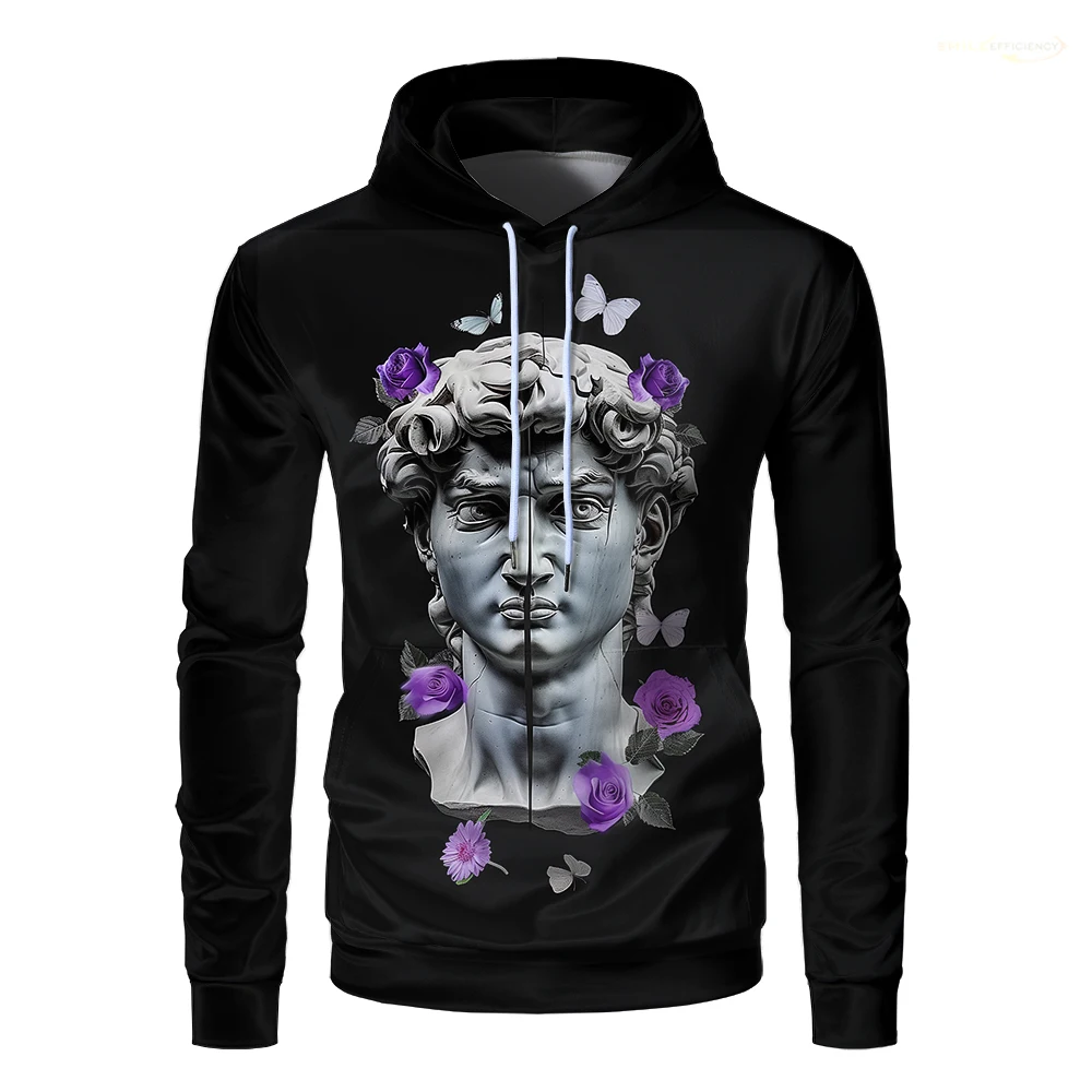 Michelangelo Statue Of David Men Premium Hoodie New Fashion Men Women Hip Hop Polluver Vintage Art Style Harajuku Streetwear