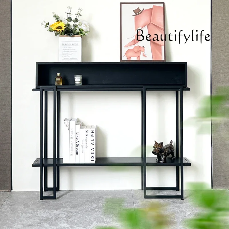 

BJ Modern Simple Entrance Table, Creative Long Side Table, Entrance Corridor, Decorative Entrance Table, Wrought Iron Narrow Sh