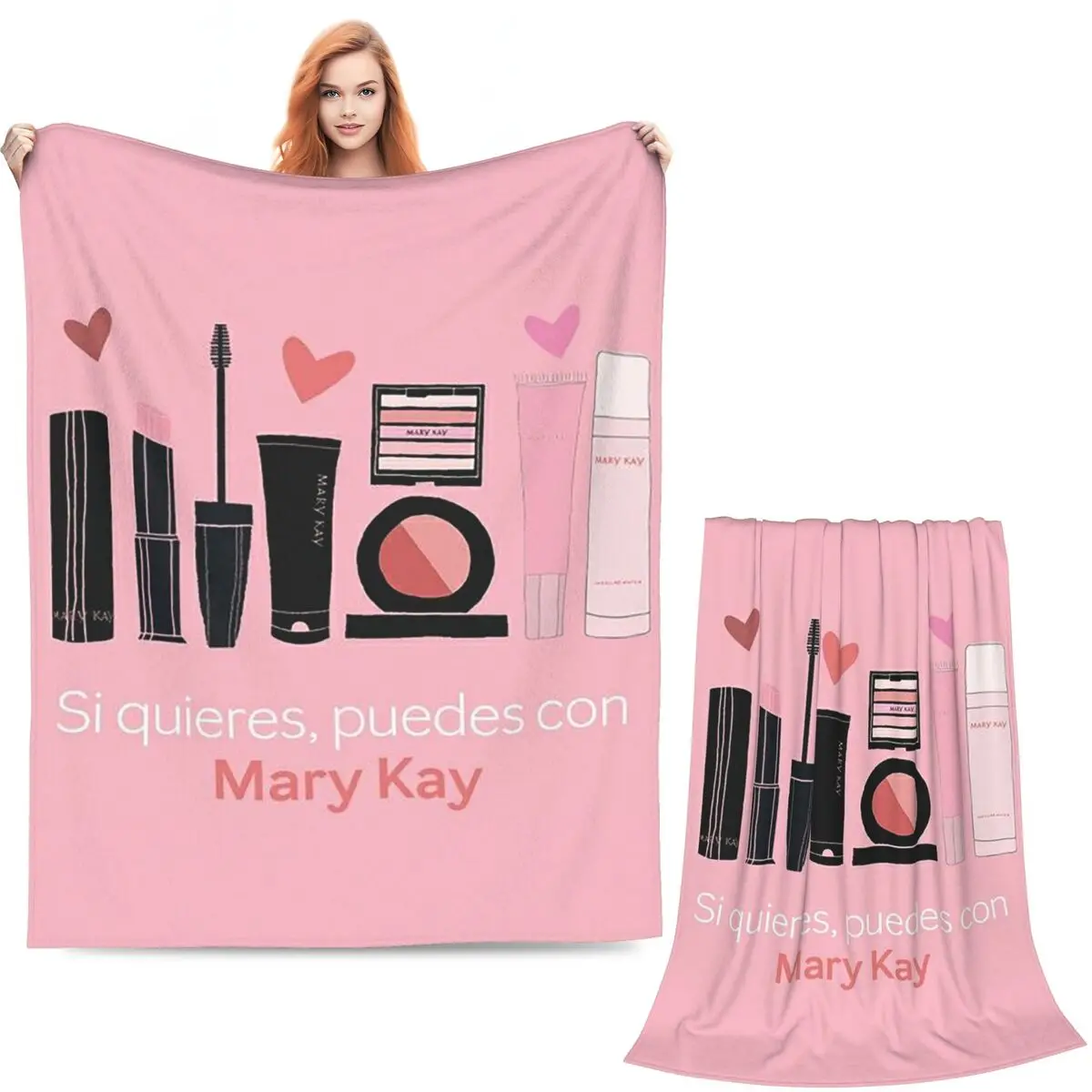 Mary Kay Blanket Soft Warm Flannel Throw Blanket Plush for Bed Living room Picnic Travel Home Couch