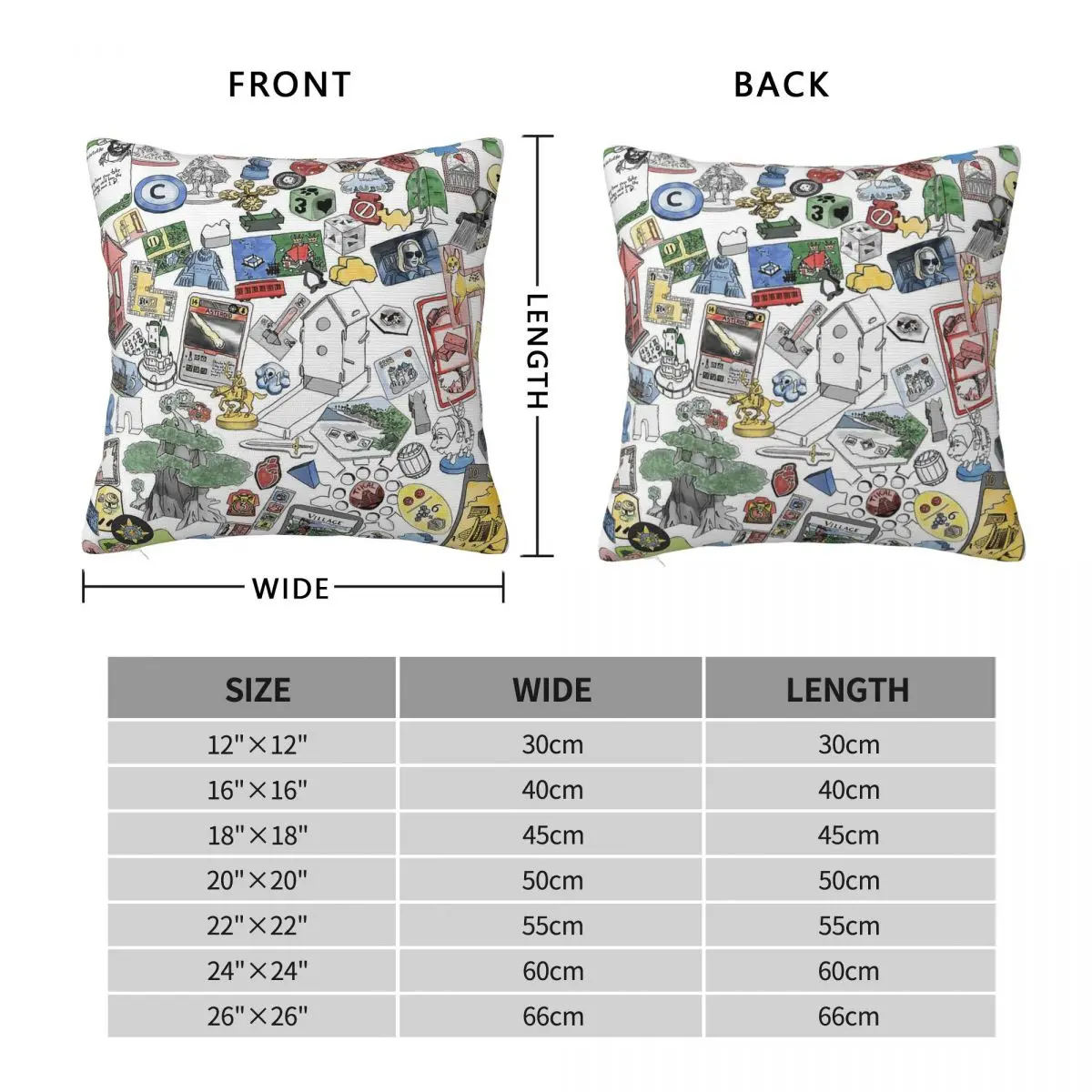 The Perfect Boardgame Collection Pillowcase Polyester Linen Velvet Pattern Zip Decorative Bed Cushion Cover 18