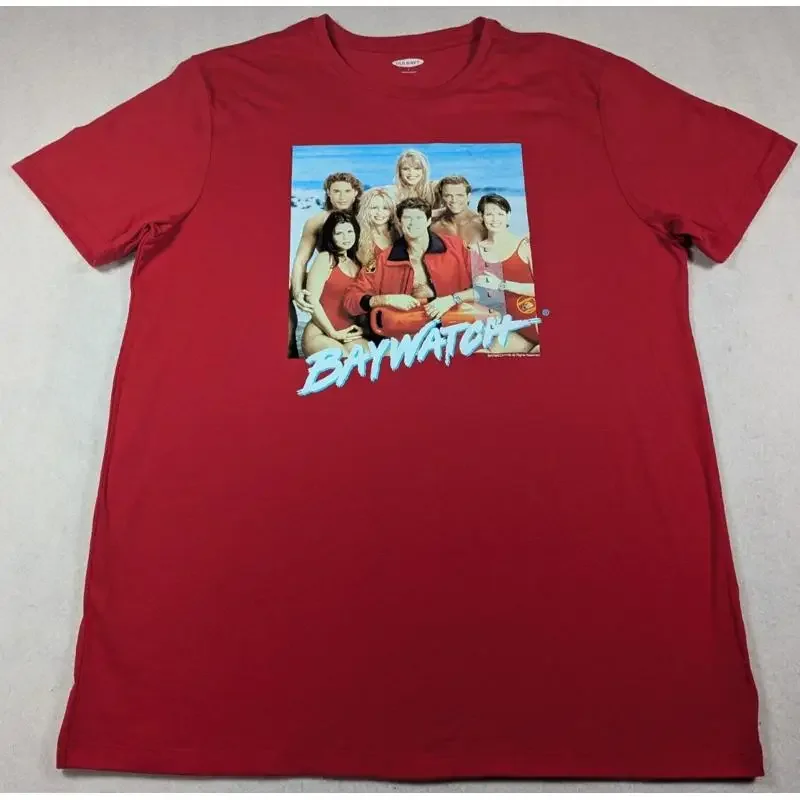 Old Navy Men's Baywatch T Shirt Red  Size L