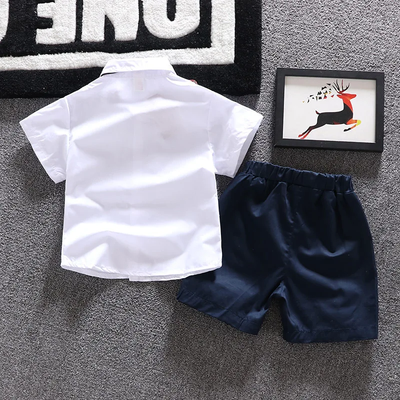 Kids Boys Clothing Sets Summer New Style Brand Baby Boys Short Sleeve Pilot Shirt+Pant 2Pcs Children Clothes Suits 12M-5Y