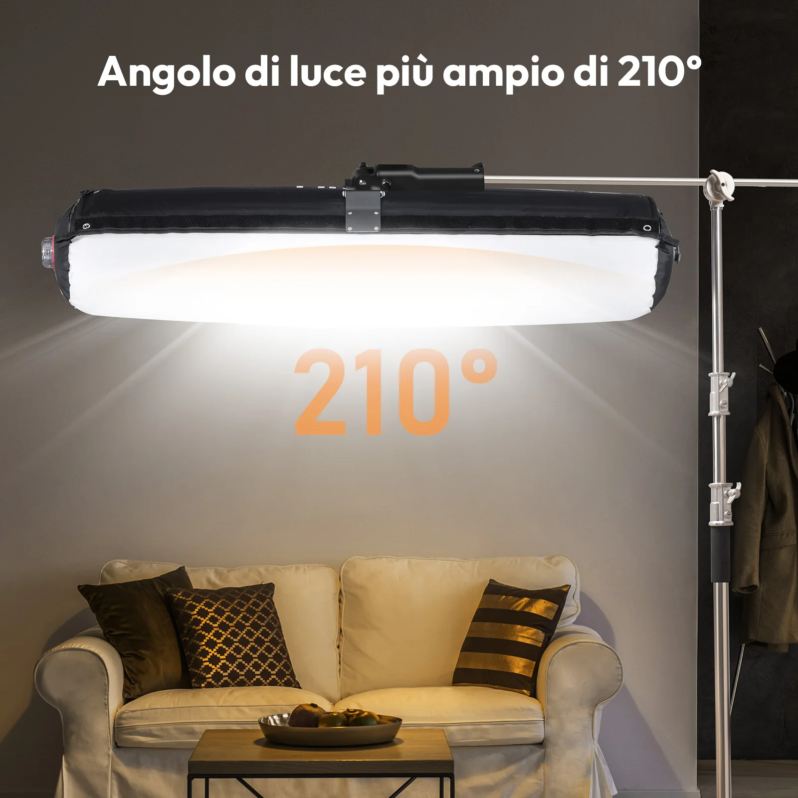 Ulanzi AL120 136W نفخ أنبوب الضوء LED الفيديو الضوئي التصوير مع جهاز التحكم عن بعد لعبة يوتيوب الإضاءة الناعمة المباشرة