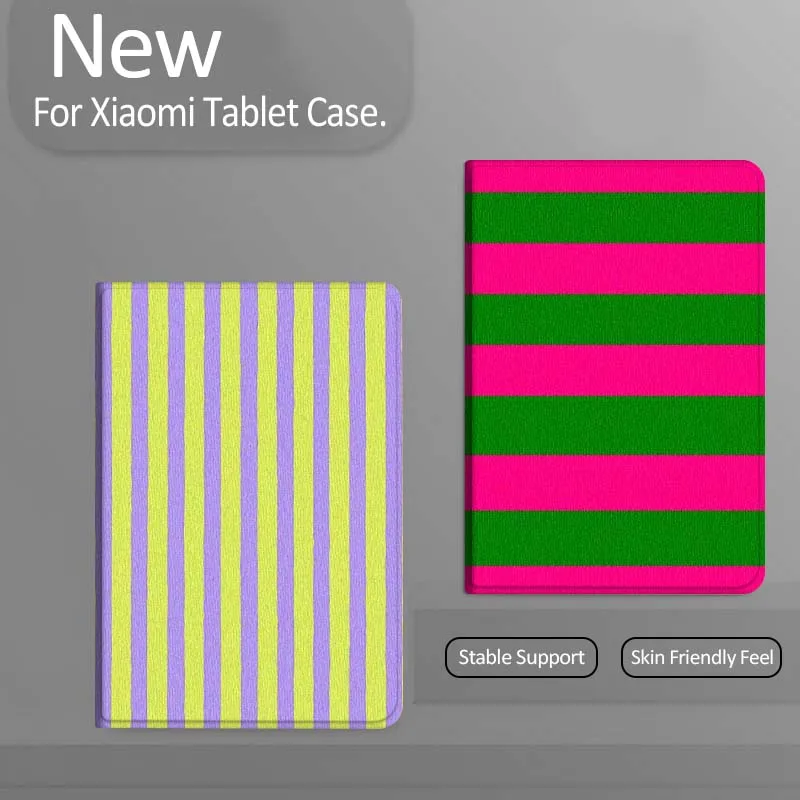 

Pink Cool Striped Pattern Gift Tablet Case For Xiaomi Redmi Mini Pad SE K 2 4 5 6 7 8 2023 2025 11 8.8 11.2 10.1 Pro
