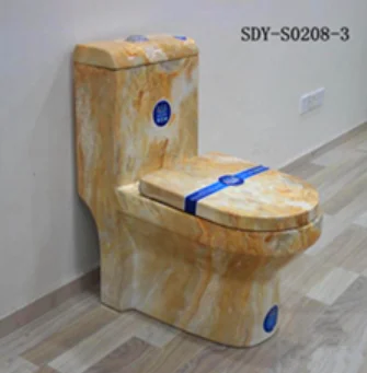 2022 ceramic sanitary ware color stone design toilet bowl marble toilet seat