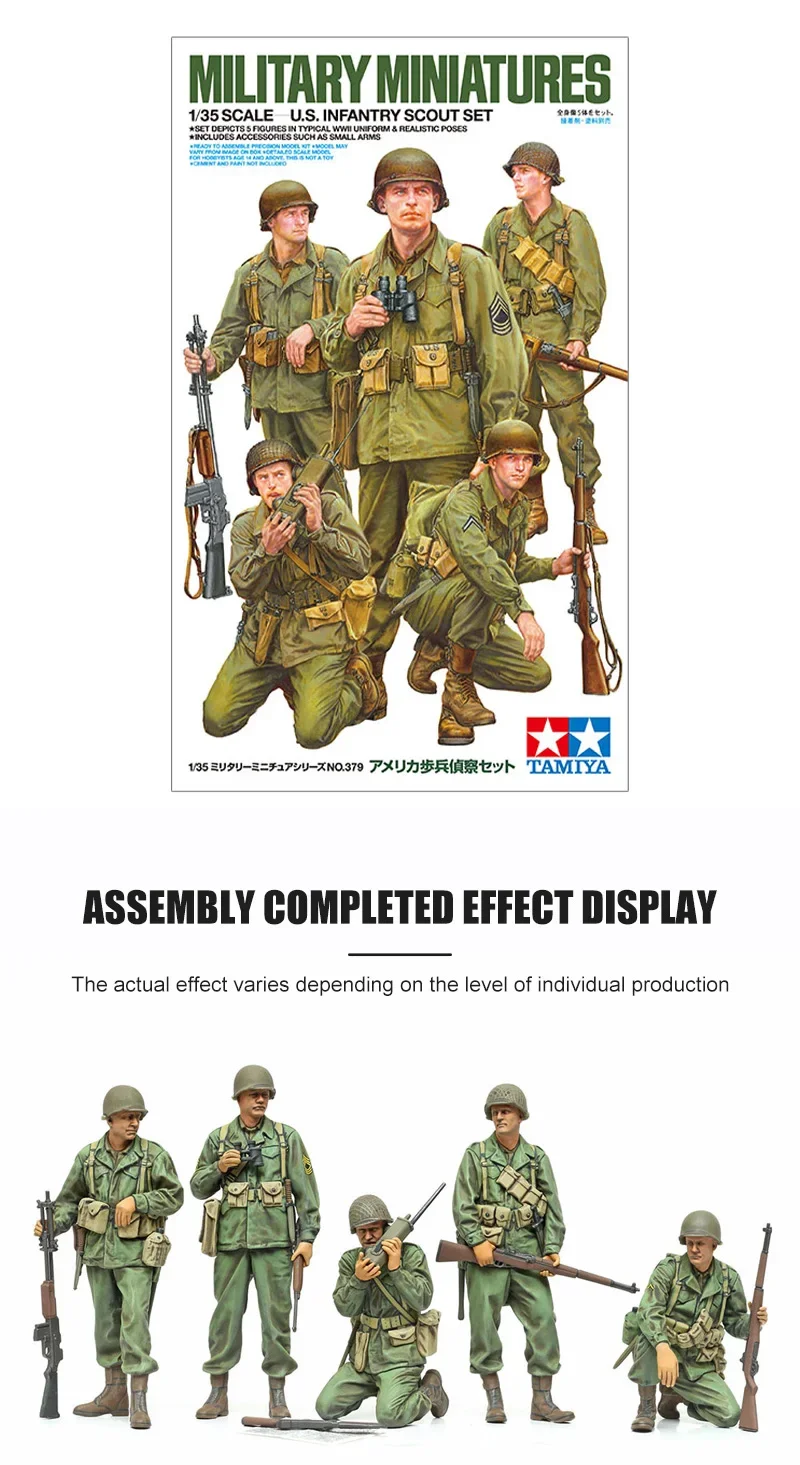 TAMIYA-Kit de ensamblaje para explorador de infantería de los Estados Unidos, escala 1/35, 35379