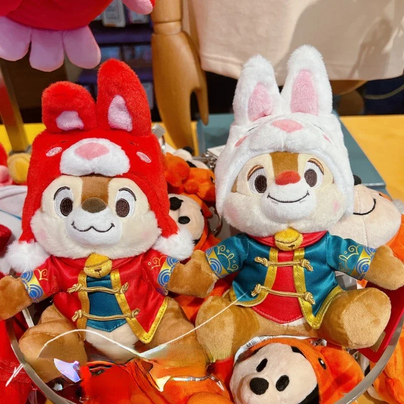 オリジナルディズニーチップデール漫画ぬいぐるみキーホルダーバックパックペンダントファンコレクション子供の誕生日クリスマスプレゼント