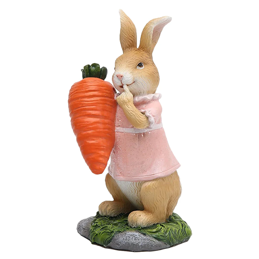 

Resin Bunny Figurine Easter Decoration Lovely Shape Beautiful Color Rabbit Statue Desktop naments Premium Material Durable