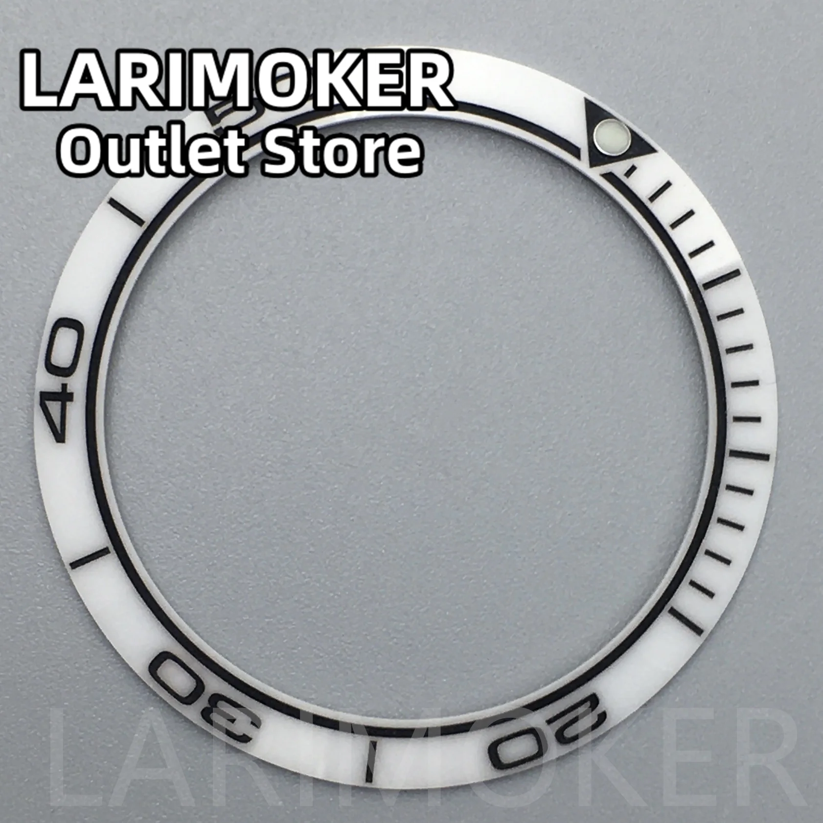 LARIMOKER 38mm High Quality Black Blue Green Brown Gold Red Ceramic Bezel Watch Parts Compatible with 40mm Watch Case