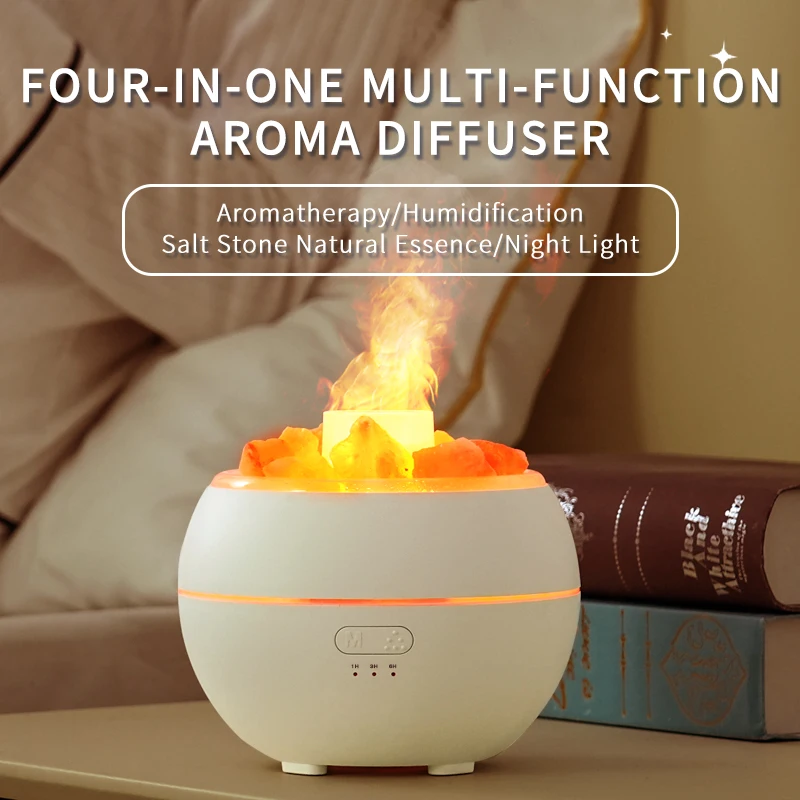 Ultrasonic Salt Lamp Aromatherapy Machine USB Household Silent Air Humidifier Desktop Car Small Aroma Diffuser