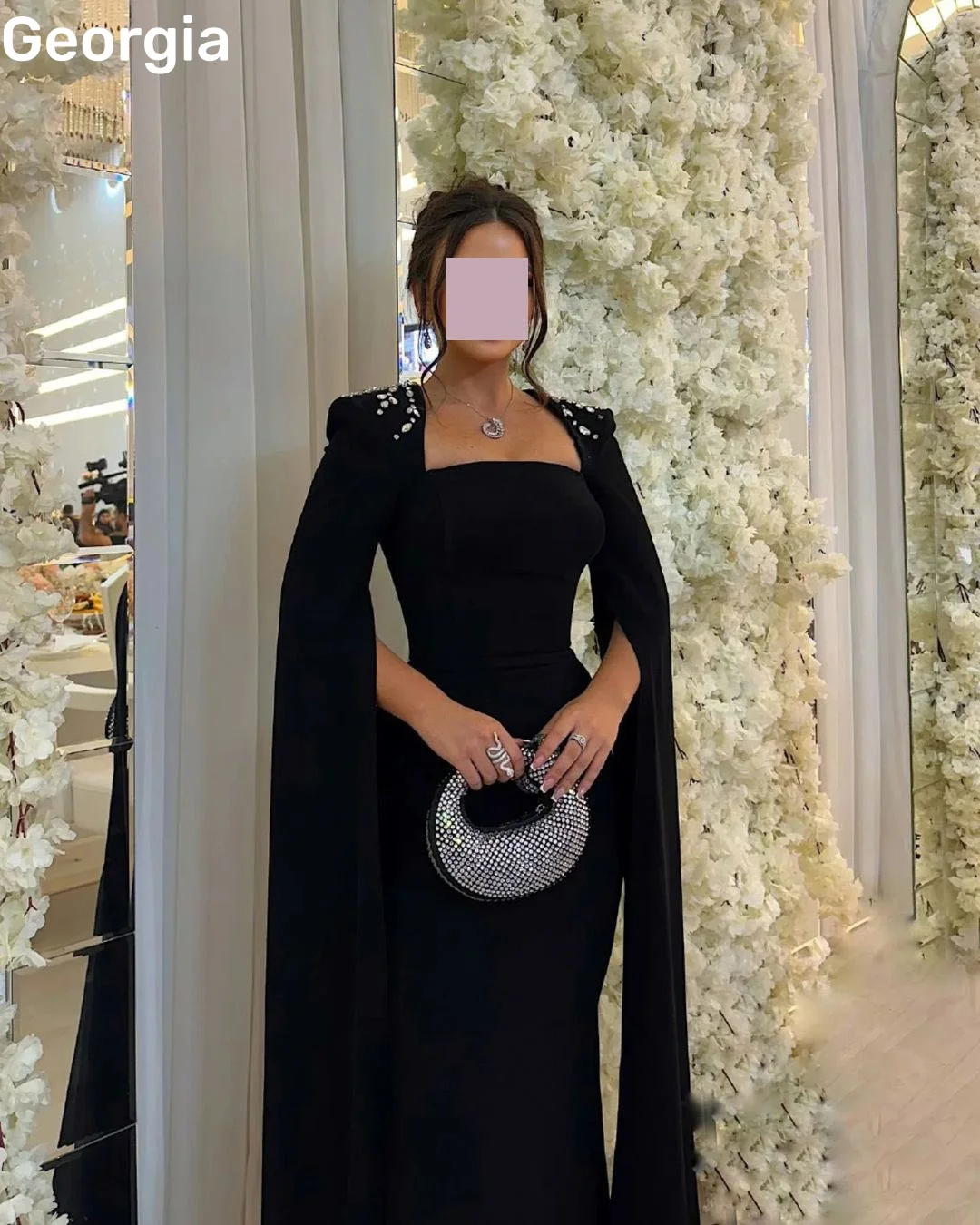 

Elegant Formal Occasion Dresses Customize A-Line Square Neckline Floor-Length Evening Dresses Beadings Cap Straps Vestidos De Fi