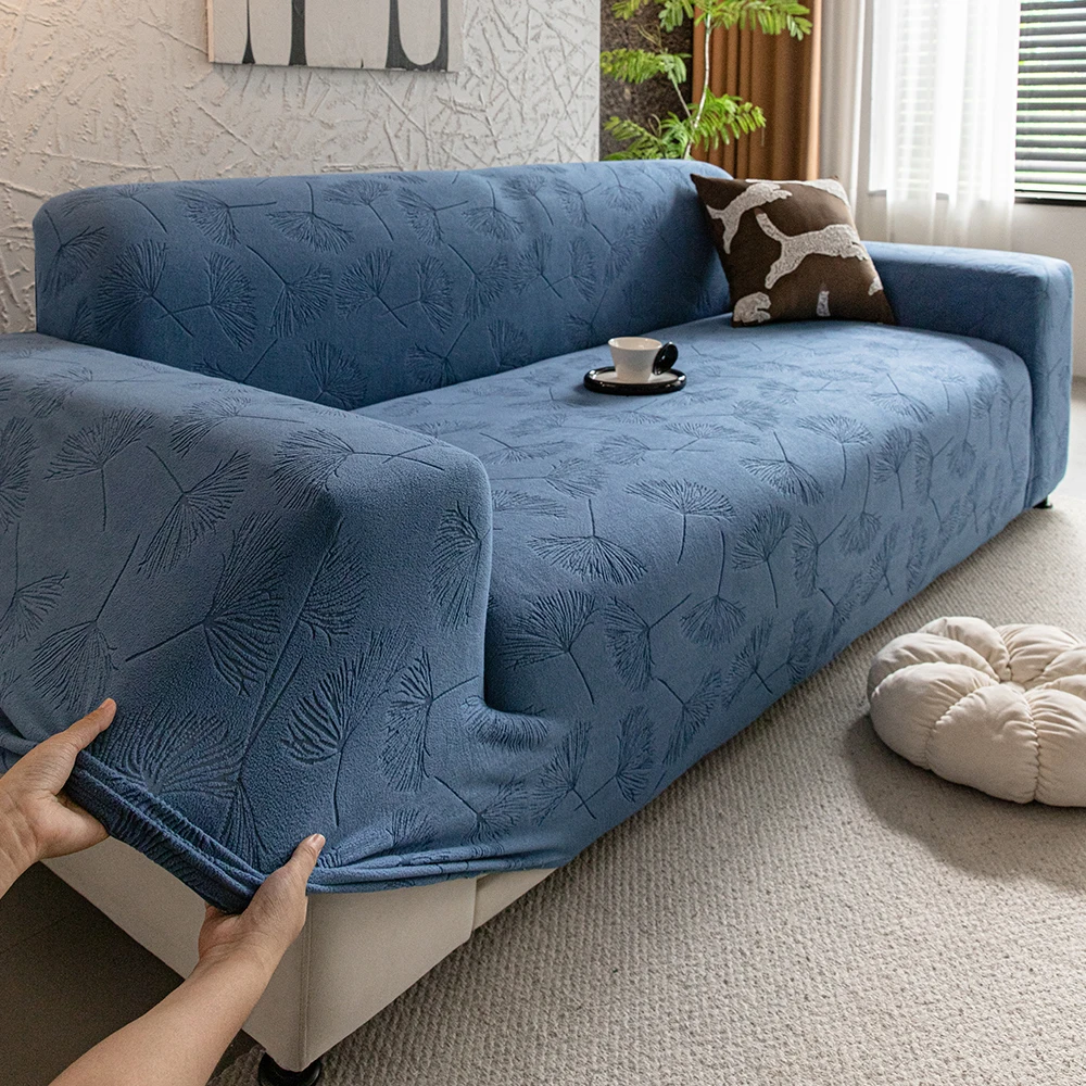 Dandelion Flower Plush Sofa Cushion Anti-Slip Thick Warm Soft Winter Cover Comfortable Riding Experience New Plush Towel