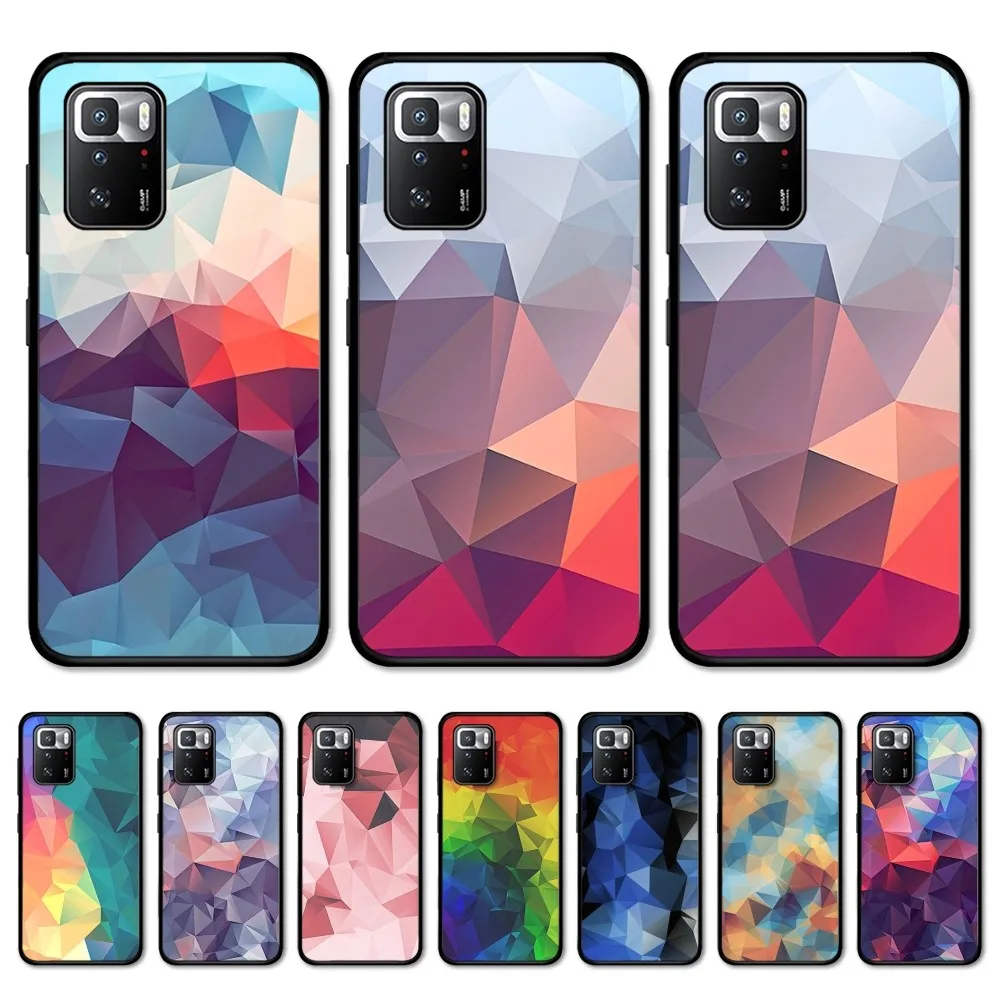 Geometric Solid Phone Case For Redmi Note 4 X 5 A 6 7 8 Pro T 9 Pro 9S 10 Pro 11 Pro 11S 11Epro PocoM3pro