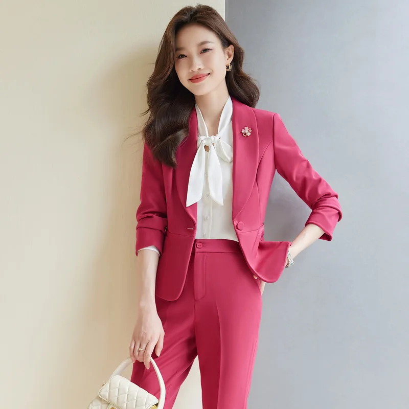 Spring and Autumn Business Wear Suit Female 2023 New Fashion Suit Dress Formal Wear Beauty Salon Jewelry Shop Workwear