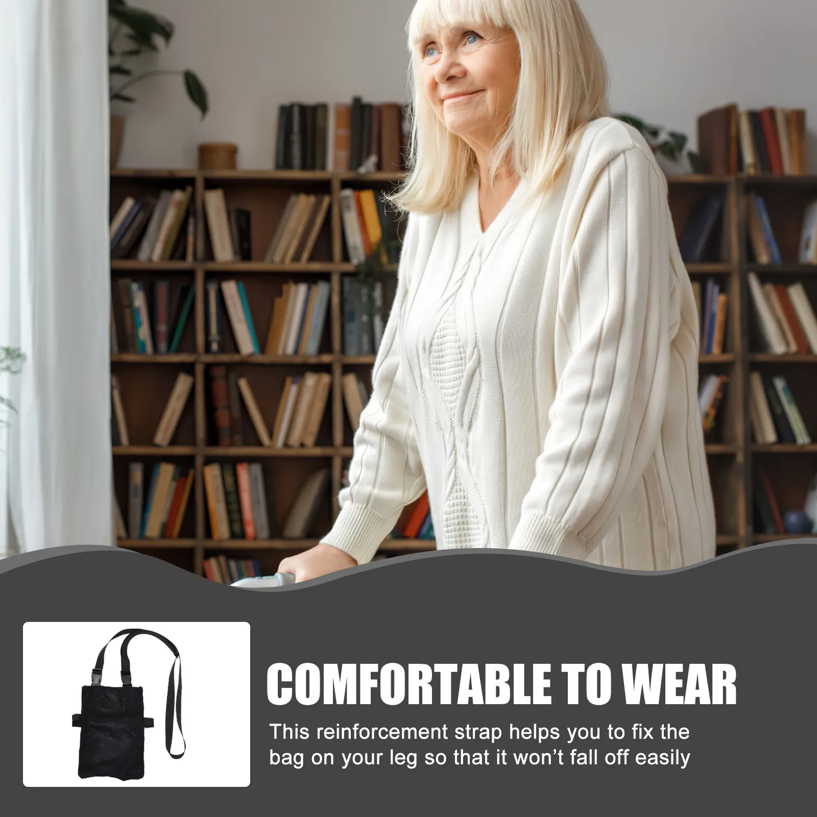 

Urine Collection Bag Cover Adjustable Catheter Bag Carrying Support for Urinary Drainage Portable Holder Comfortable Leak Proof