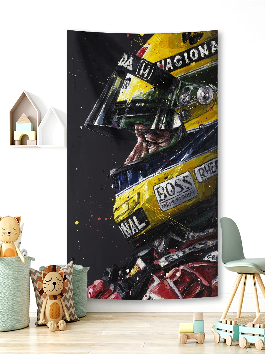 2X3Fts 3X5Fts 2026 Ayrton Sennas Flag Polyester Printed Racing Car Poster Banner For Decor Bedroom Decoration Out Door Decor