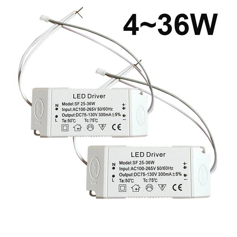 2PCS 12W24W36W LEDceiling driver AC165-265V LED transformer,  Power supply for indoor light, DIY accessories LED Driver Adapter