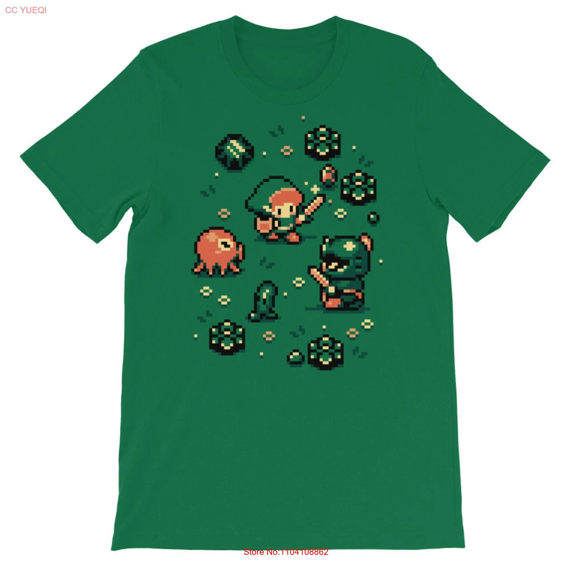 8 bit Hero of time T Shirt long or short sleeves