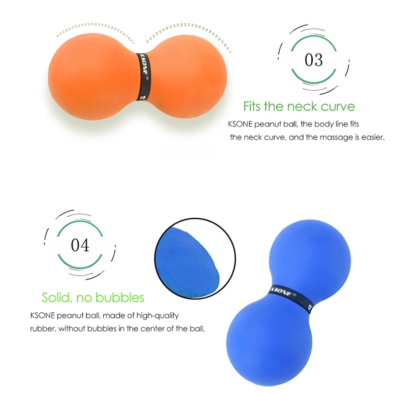 Top!-KSONE Muscle Relief Massage Ball Shape Massage Ball do masażu piłki do fizykoterapii bólu mięśni