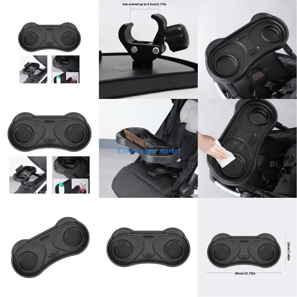 

090B Secure Clip On Pushchair‌ Meal Plate For Infants Fun Panda Durable ABS