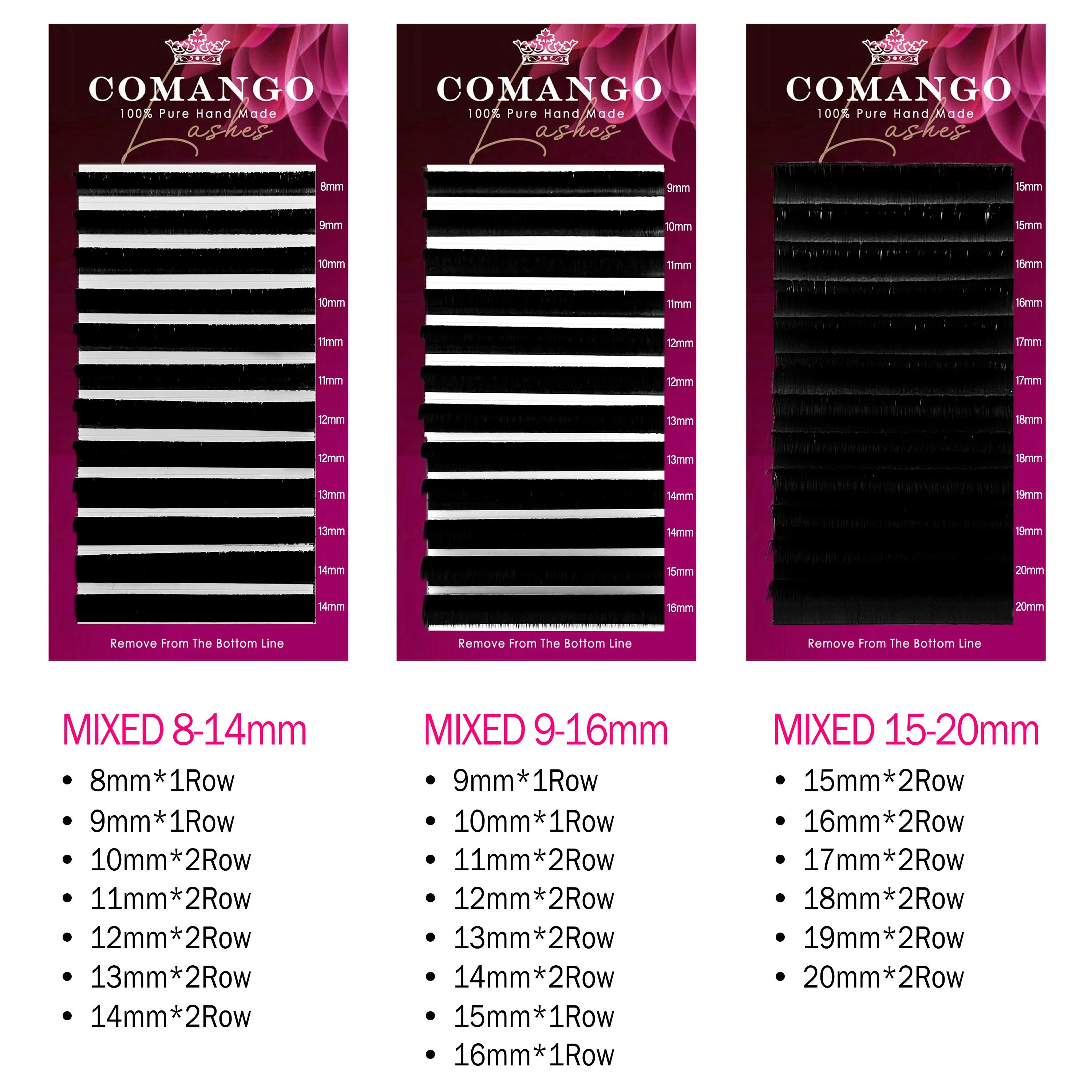 CoMango Matte Soft Mega Volume Eyelash Extensions C/D/DD Curl 8-20mm All Size Blooming Lash Extensions Easy Fan Lashes