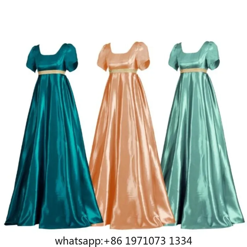 Victoria Retro Style Delicate and Elegant 19th Century Satin Vintage Costume Dress for Cosplay Party  cosplay costumes