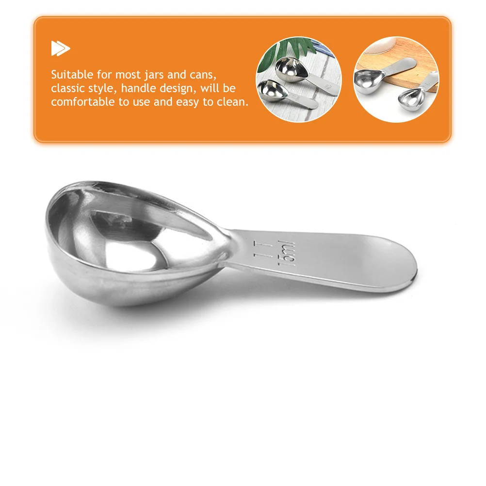 

3pcs Stainless Steel Coffee Scoop Spoon 15Ml Measuring Scoops For Ground Coffee Tea Flour Creamer Protein Powder Light Portable