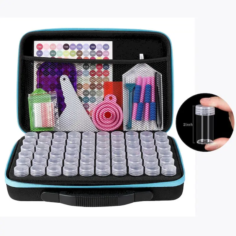 30/40/60/120 Grids Diamond Painting Tools Kits Diamond Paint Accessories Container Storage Bag Grids Box Pen Handbag